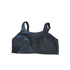 Glamorise Sport Bra 42C Womens Black Wireless Adjustable Strap Full Coverage